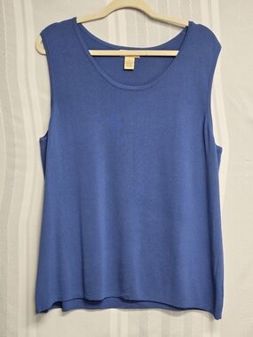 CHOICES WOMEM Blue Sleeveless Knit Top - SIZE XLARGE